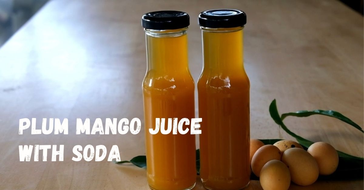 Plum mango juice with soda